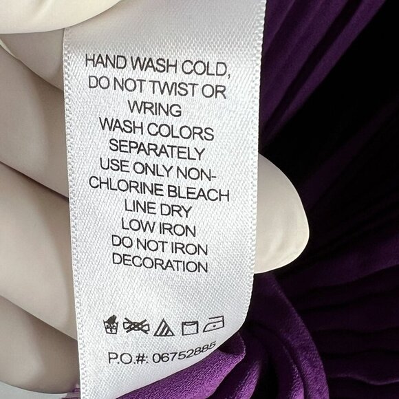 Woman Within NEW 2X 26-28 Purple Pleated Top Studded Bell Sleeves Fairycore - Picture 14 of 16